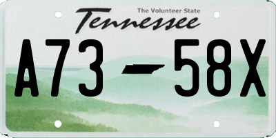 TN license plate A7358X