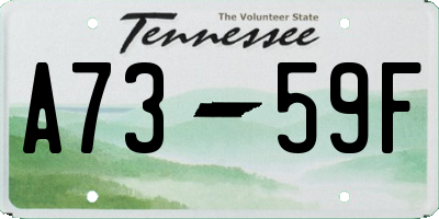 TN license plate A7359F