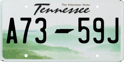 TN license plate A7359J