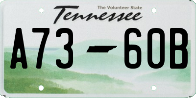 TN license plate A7360B