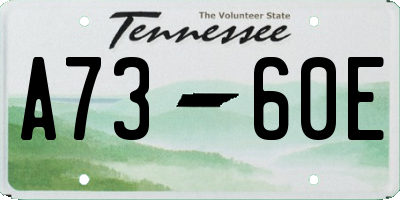 TN license plate A7360E