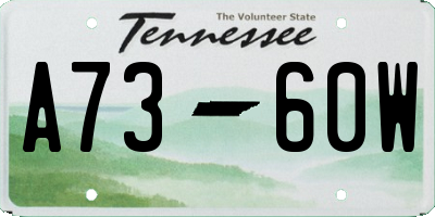 TN license plate A7360W