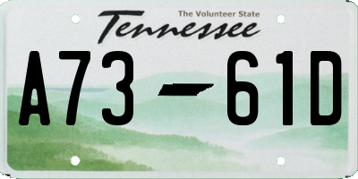 TN license plate A7361D