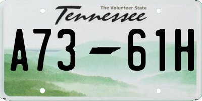 TN license plate A7361H