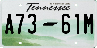TN license plate A7361M