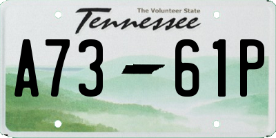 TN license plate A7361P