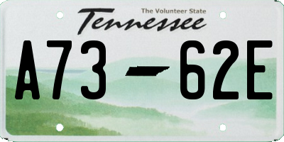 TN license plate A7362E