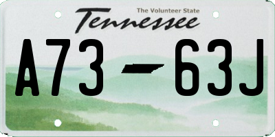 TN license plate A7363J