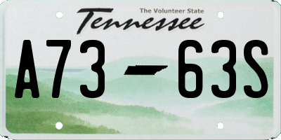 TN license plate A7363S