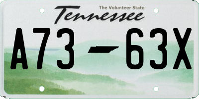 TN license plate A7363X