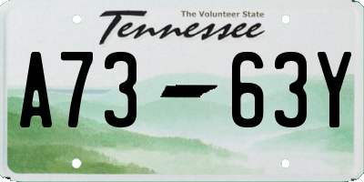 TN license plate A7363Y