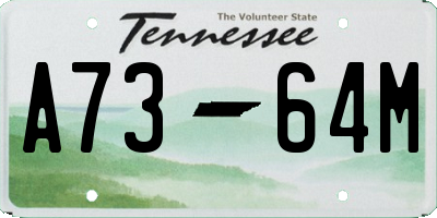 TN license plate A7364M