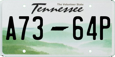 TN license plate A7364P