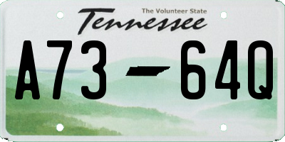 TN license plate A7364Q