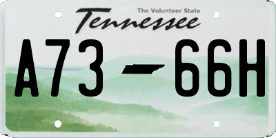 TN license plate A7366H