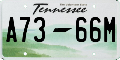 TN license plate A7366M