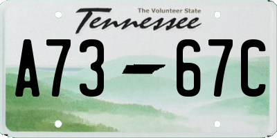 TN license plate A7367C