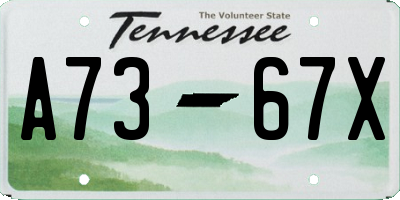 TN license plate A7367X