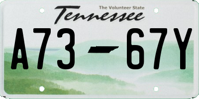 TN license plate A7367Y