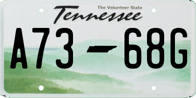 TN license plate A7368G