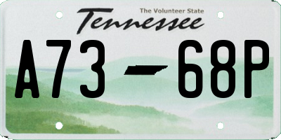TN license plate A7368P