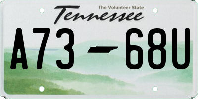 TN license plate A7368U
