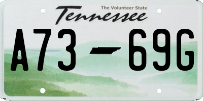 TN license plate A7369G