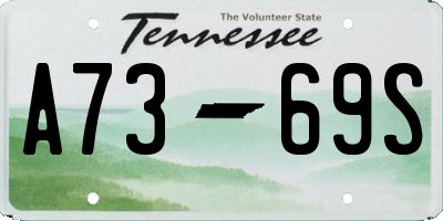 TN license plate A7369S