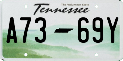 TN license plate A7369Y