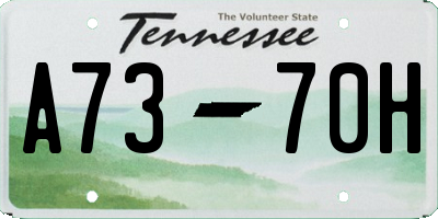 TN license plate A7370H