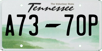 TN license plate A7370P