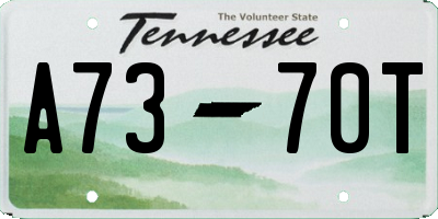 TN license plate A7370T
