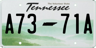 TN license plate A7371A
