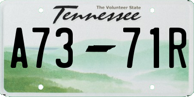 TN license plate A7371R