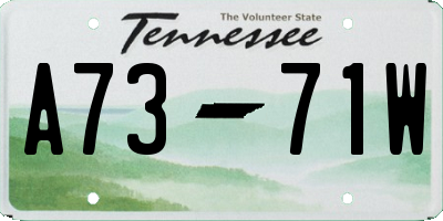 TN license plate A7371W