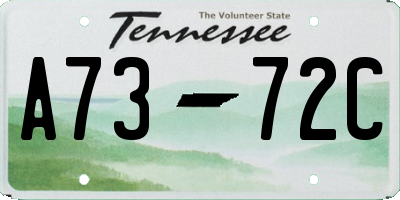 TN license plate A7372C