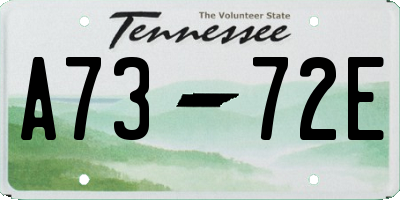 TN license plate A7372E