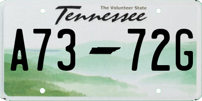 TN license plate A7372G