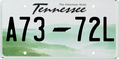TN license plate A7372L