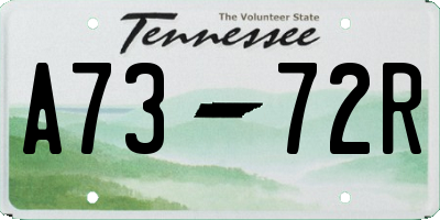 TN license plate A7372R