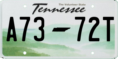 TN license plate A7372T