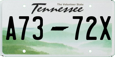 TN license plate A7372X