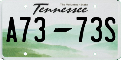 TN license plate A7373S