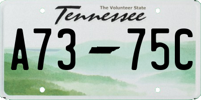 TN license plate A7375C