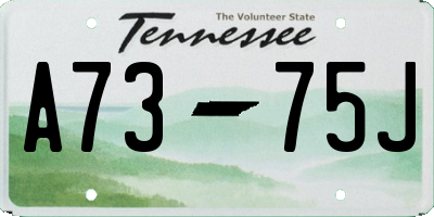 TN license plate A7375J