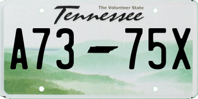 TN license plate A7375X