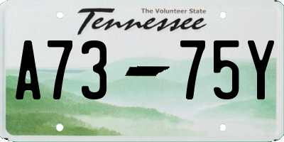 TN license plate A7375Y