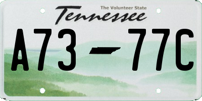 TN license plate A7377C