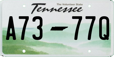 TN license plate A7377Q