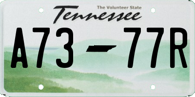 TN license plate A7377R